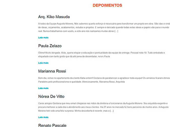 Trecho da página de projeto