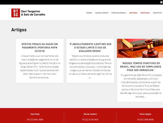 Trecho da página de projeto